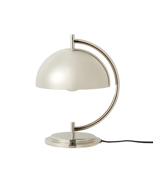 Melani Polished Nickel Dome Table Lamp