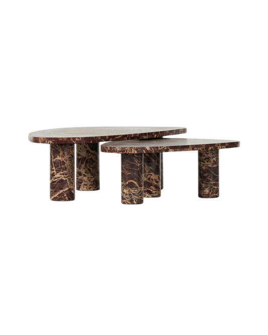 Merlot Marble Coffee Table (Set of 2)