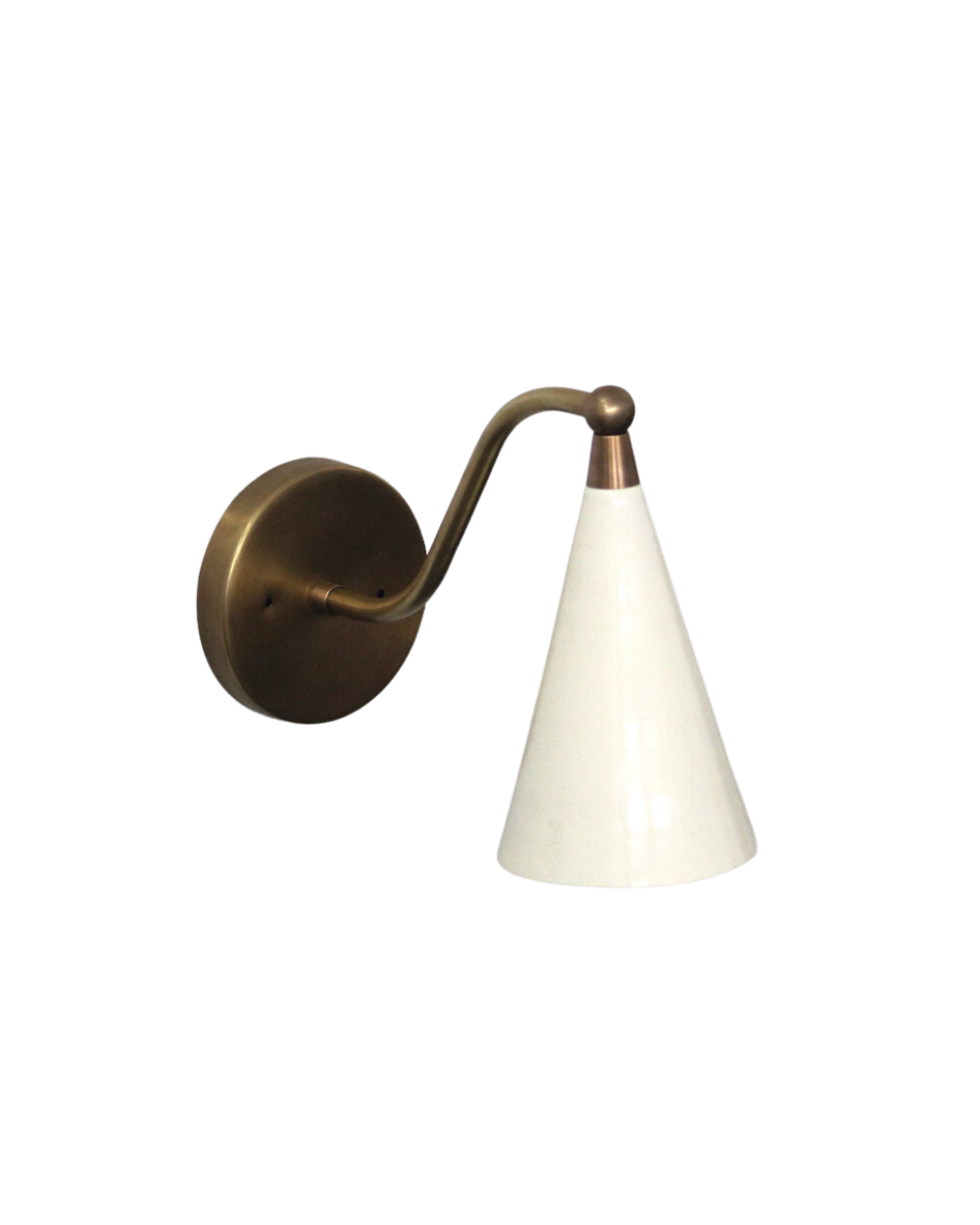 Modern Style Mid Century Raw Brass Wall Lamp