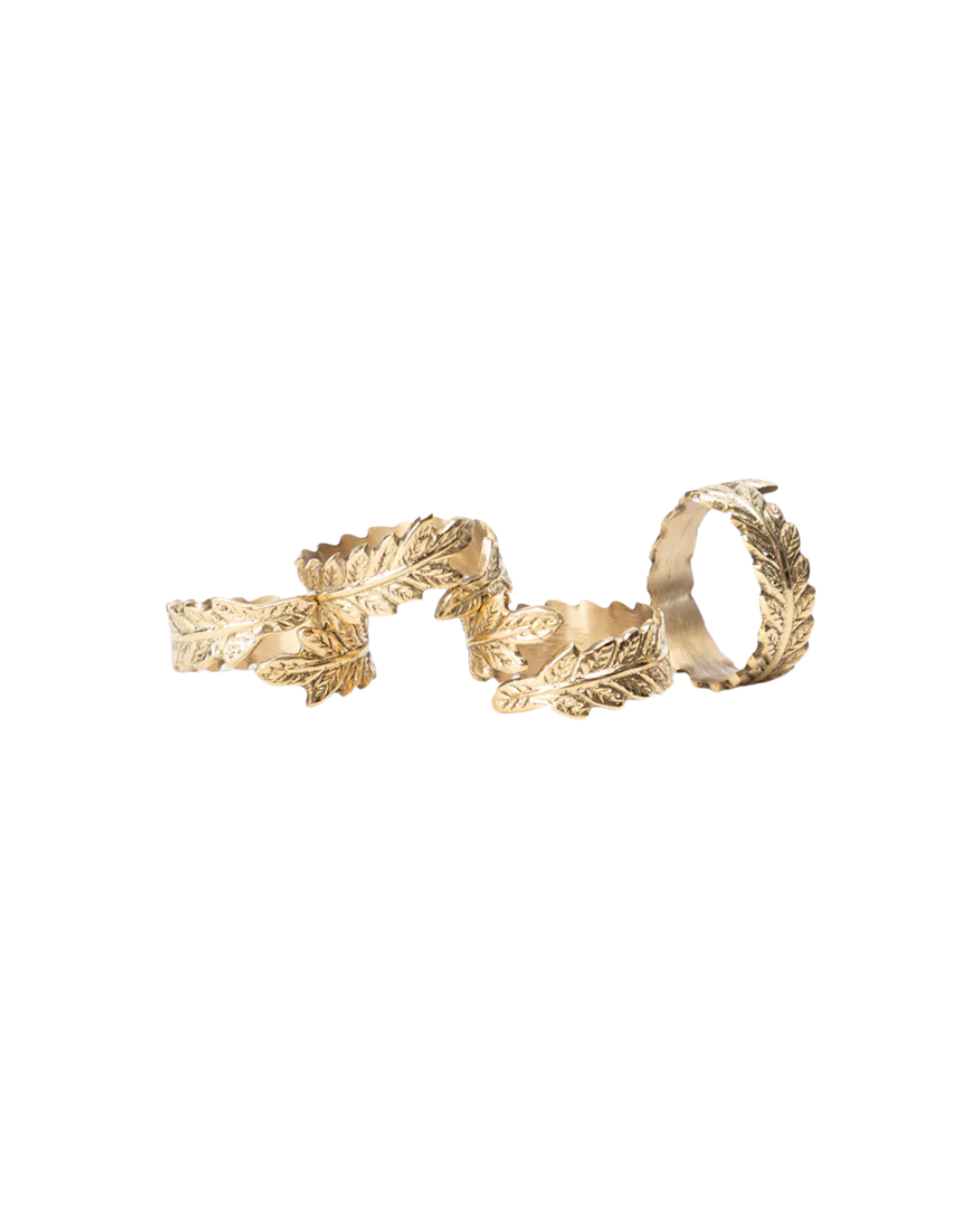 Botanical Brass Napkin Ring (Set of 4)