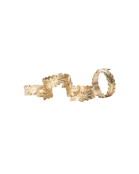 Botanical Brass Napkin Ring (Set of 4)