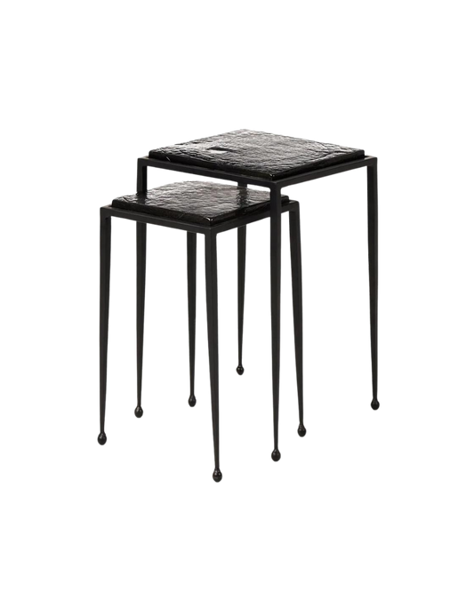 Prescott Cast Glass Nesting Table, 2